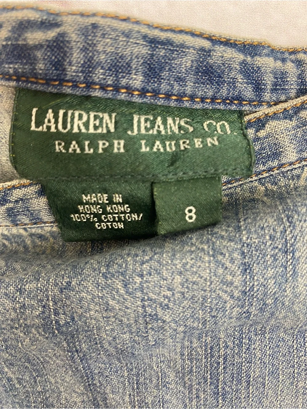 Lauren Ralph Lauren Denim Mermaid Skirt in Light Blue Y2K Size 8 New - Picture 7 of 9
